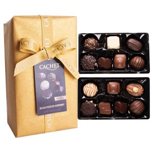 CACHET - Pralinenmischung in goldener Geschenkverpackung 200g