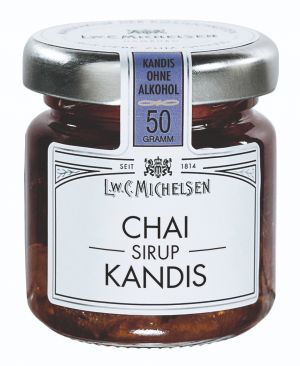 Weißer Kandis eingelegt in Chai-Sirup