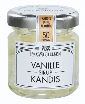 Kandiszucker in Vanille-Sirup-Zubereitung