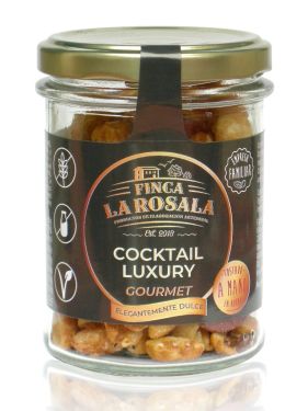 Cocktail  Nussmischung -  bestehend aus Erdnüssen (ohne Haut), Valencia Mandeln, Cashew- und Pecannüssen.
