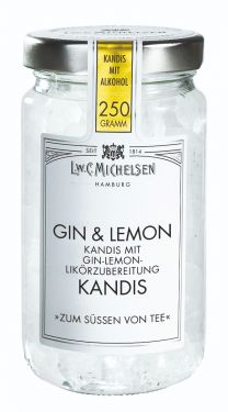 Weisser Kandis mit weichem, erfrischenden Gin & Lemon.