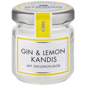 Weißer Kandis mit weichem, erfrischenden Gin & Lemon.