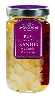 Rum-Kandis mit Punschgewürzen und Zimt-Stange