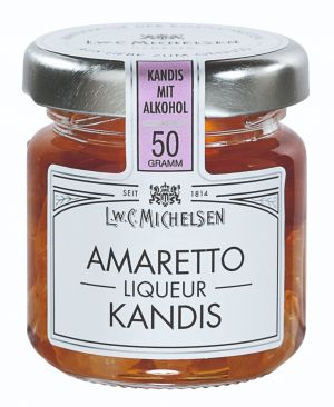 Weißer Kandis mit Amaretto.
