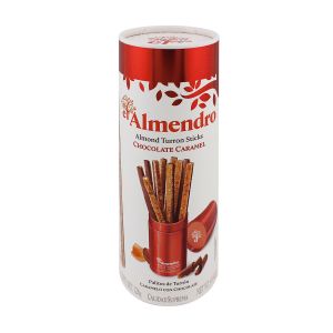 El Almendro – Turrón Sticks Schokolade Karamel 126g - Dose - Mandelkrokant mit Vollmilchschokolade