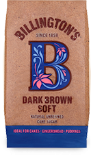 Billington's Dark Brown Soft hat einen reichen Geschmack und natürliche Farbe. Ideal für Kuchen, Lebkuchen und Pudding.