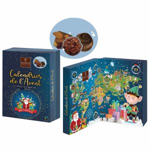 BOVETTI - Adventskalender - Schokoladenmischung mit Nüssen und Früchten 200g