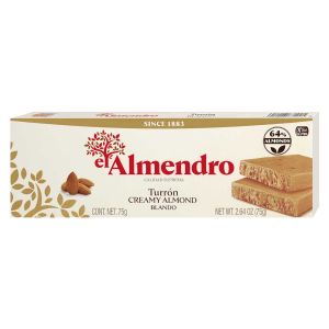 Weicher weißer Nougat aus gerösteten Mandeln