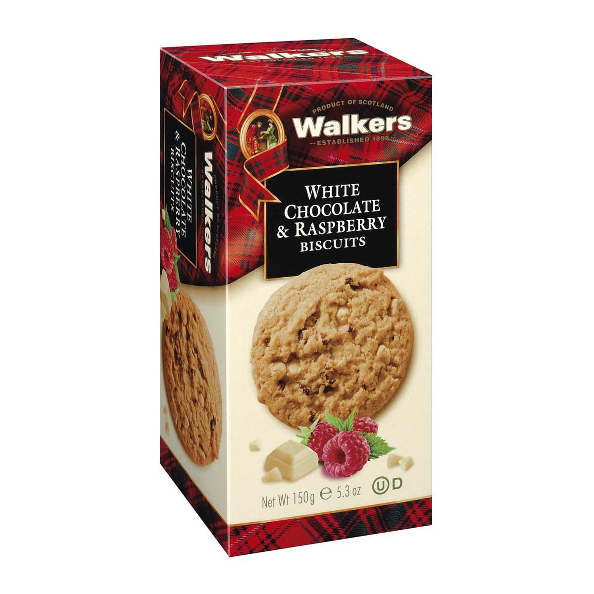 Walkers Shortbread White Chocolate & Raspberry Biscuits 150g