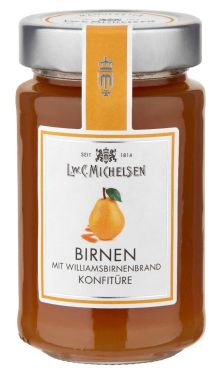 Vollreife Birnen veredelt mit einem Hauch Williams-Birnenbrand - ein Erlebnis für anspruchsvolle Genießer.