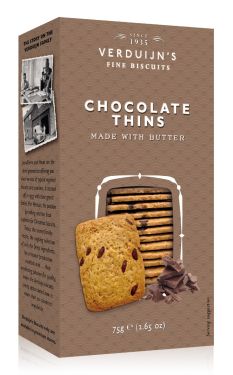VERDUIJN'S - Chocolate Thins - Buttergebäck mit Schokolade und Kokosraspel 75g