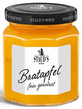 Staud's Wien - die Limitierten - Bratapfel Konfitüre mit geröstete Mandeln, Rosinen, feinen Gewürzen und Jamaica Rum 250g