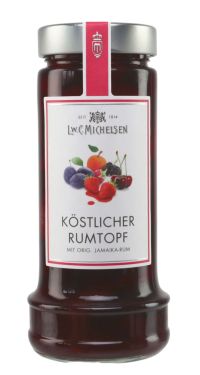 Früchte mit Jamaika-Rum-Zubereitung