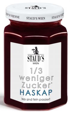 Fein passierter Haskap Beeren Fruchtaufstrich mit 80% Frucht.