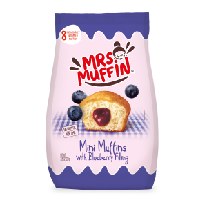 Mrs. Muffin – Mini Muffins mit Blaubeerkonfitüren-Füllung 200g