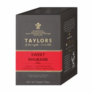 Taylors of Harrogate – Sweet Rhubarb 50g – 20 Aufgussbeutel  Rhabarberaroma