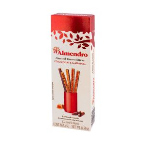 El Almendro – Turrón Sticks Schokolade Karamel 45g - Mandelkrokant mit Vollmilchschokolade