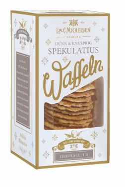 Die feine Art, Spekulatius zu genießen: knusprig gebackene Butterwaffeln mit feinen Gewürzen.