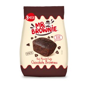 8 Schoko Brownies mit Schokostückchen aus echter belgischer Schokolade. Einzeln verpackt.