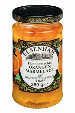 Handgemachte Orangen Marmelade mit grob geschnittener Schale.