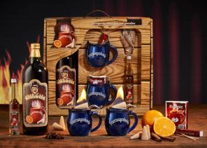 Feuerzangentasse Geschenkset - Schatzkiste Mitternachtsblau