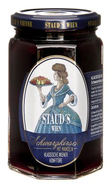 Staud's Wien - Klassische Wiener Konfitüre - Schwarzkirsche mit Mandeln 330g