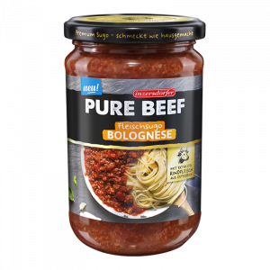 Das neue feurige Pure Beef Premium Sugo mit extra viel Rindfleisch, schmeckt wie hausgemacht!