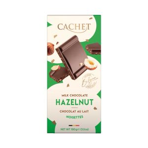 CACHET - Vollmilchschokolade 31% mit Haselnussstückchen 100g
