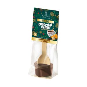 BOVETTI - Heiße-Schokolade-Löffel - Zartbitterschokolade mit Orangengeschmack 35g