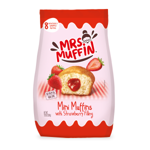 Mrs. Muffin – Mini Muffins mit Erdbeerkonfitüre-Füllung 200g