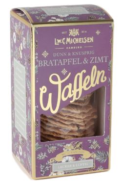 Knusprig gebackene Waffeln mit Canehl-Zimt verfeinert und einzigartigem Bratapfel-Aroma.