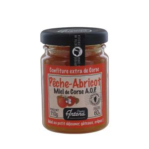 CHARLES ANTONA - Pfirsich-Aprikose-Konfitüre mit Honig aus Korsika 110g