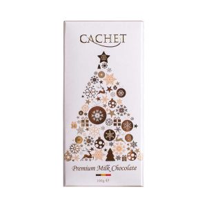 CACHET - Vollmilchschokolade 31% - Christmas white-Edition 100g