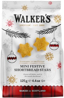 Walkers Shortbread – Mini Festive Shortbread Stars 125g