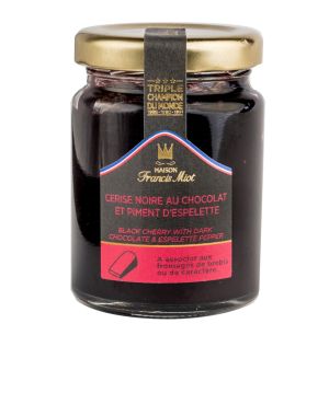 Francis Miot - Fruchtaufstrich Schwarzkirsche & dunkle Schokolade mit Rohrzucker 110g